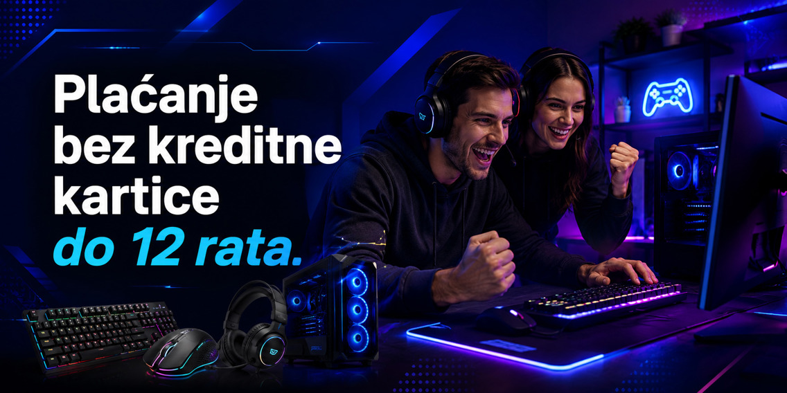 Brza realizacija, bez kreditne kartice plaćajte do 12 rata!