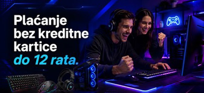 Brza realizacija, bez kreditne kartice plaćajte do 12 rata!