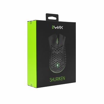 ESHARK profesionalni RGB gaming miš ESL-M6 SHURIKEN crni 19.000dpi + POKLON gaming podloga