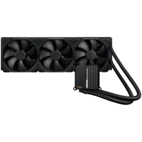ASUS ProArt LC 420 all-in-one CPU liquid cooler with illuminated system status meter and three Noctua NF-A14 industrialPPC-2000 PWM 140mm radiator fans - 90RC00N0-M0UAY0-A