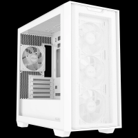 ASUS A21 PLUS microATX Kućište, kaljeno steklo, štirje 120mm ARGB ventilatorji, podpora za BTF osnovne plošče, belo - 90DC00H3-B19010-A
