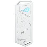 ASUS ROG Strix Arion White M.2 NVMe SSD zunanje ohišje - USB 3.2 Gen 2x1 Type-C (10 Gbps), priložen kabel USB-C in USB-A, podpora za 2230/2242/2260/2280, Aura Sync, bel - 90DD02H1-B09000-A