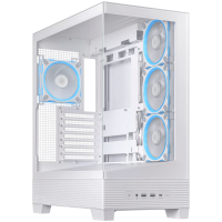 ASUS A31 PLUS ATX Kućište, kaljeno steklo, štirje 120mm ARGB ventilatorji, podpora za BTF osnovne plošče, belo - 90DC00R3-B19000-A
