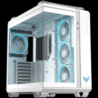 ASUS TUF Gaming GT502 Horizon ARGB ATX Kućište, kaljeno steklo, štirje 120mm ARGB ventilatorji, belo - 90DC0093-B19010-A