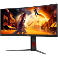 AOC Gaming CU34G4Z ukrivljen monitor - 86.4cm (34"), UWQHD (3440 x 1440), Fast VA, 1500R, 240Hz, 1ms (GTG), Adaptive Sync, HDR400, USB razdelilnik, 2x HDMI 2.1, 1x DP 1.4 - CU34G4Z-A