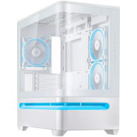 ASUS Prime AP202 ARGB TG mATX Kućište, kaljeno steklo, trije 120mm ARGB ventilatorji, belo - 90DC00P3-B19000-A