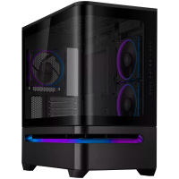 ASUS Prime AP202 ARGB TG mATX Kućište, kaljeno steklo, trije 120mm ARGB ventilatorji, crno - 90DC00P0-B19000-A