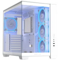 ASUS A32 PLUS ATX Kućište, kaljeno steklo, štirje 120mm ARGB ventilatorji, belo - 90DC00