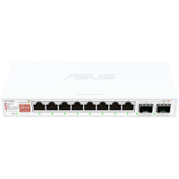 ASUS QG-U1080, 8-portno 2.5G in 2-portno 10G SFP+ stikalo, Plug and Play, enostavna namestitev - 90IG0A00-MO3B00-A