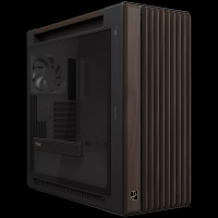 ASUS ProArt PA602 Wood Edition Modern Black ATX/E-ATX računalniško ohišje, kaljeno steklo, 1x 140 mm