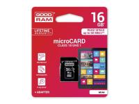 Memorijska kartica GoodRam microSD 16GB + ad. cl.10 UHS1 R100 - 02010125