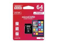 Memorijska kartica GoodRam microSD 64GB + ad. cl.10 UHS1 R60 - AKCIJA - 02010126