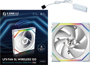 Lian Li UNI FAN SL Wireless ARGB PWM Lüfter - 120 mm, white-12SL1W1W