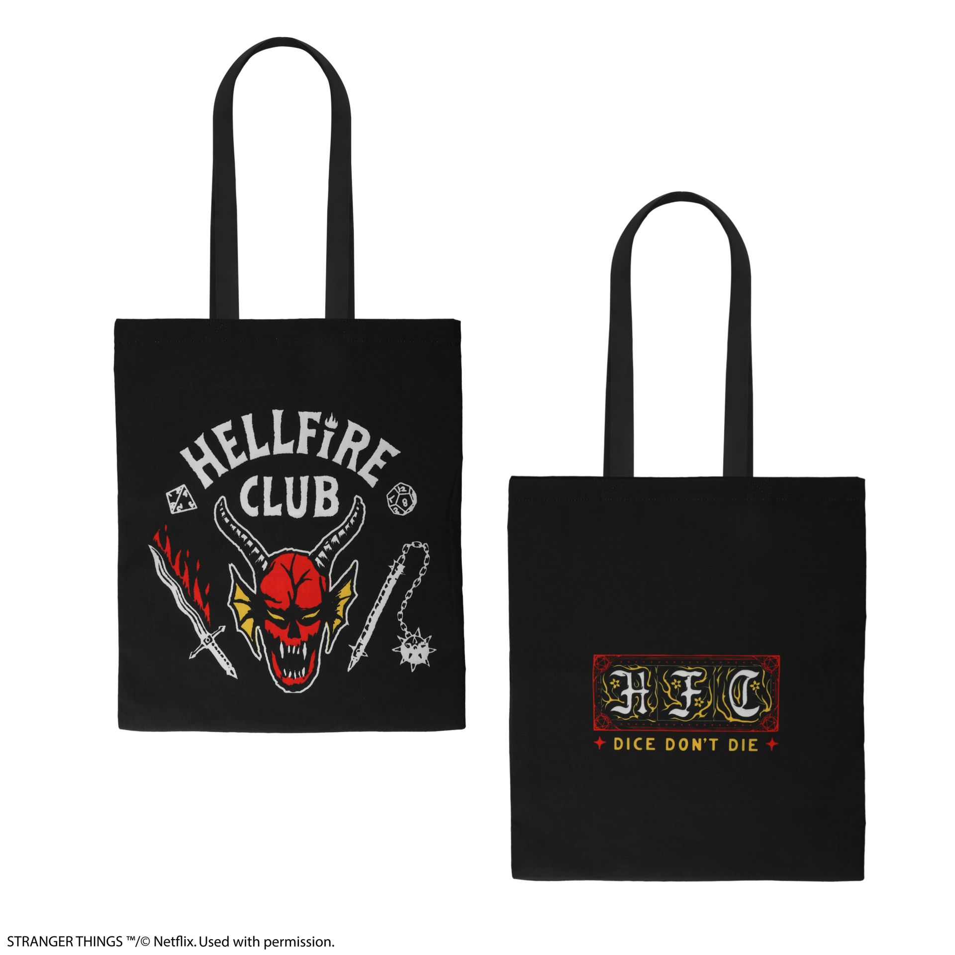 CINEREPLICAS: STRANGER THINGS - TOTE BAG - HELLFIRE CLUB