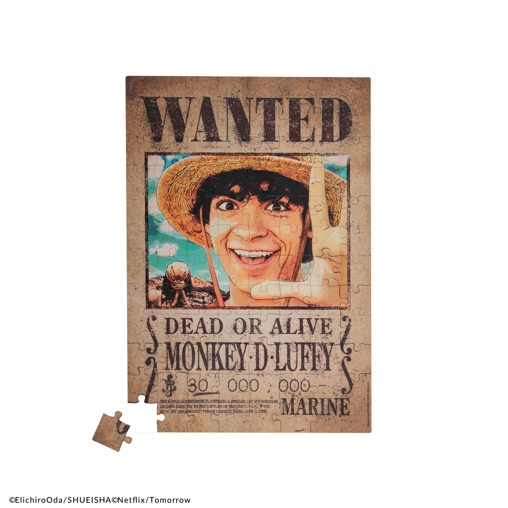 CINEREPLICAS: ONE PIECE - MAGNETIC PUZZLE - WANTED LUFFY IN A4 SIZE