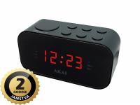 AKAI budilica, FM/AM radio, digitalni display, snooze, crna ACR-3088 - 19040035