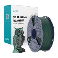 Sunlu PLA+ Silk Dual Color Filament (Black and Green)