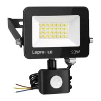 LEPRO 340013-DW-EU 20W 2000 lm 5000 K IP65 LED Floodlight with Motion Sensor