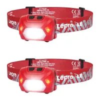 LEPRO 320014-R-2 USB Headlamp, 2-Pack