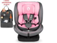 Lionelo i-Size autosjedalica Bastiaan, ISOFIX-360, 40-150cm, roza + ORGANIZATOR - 21020130