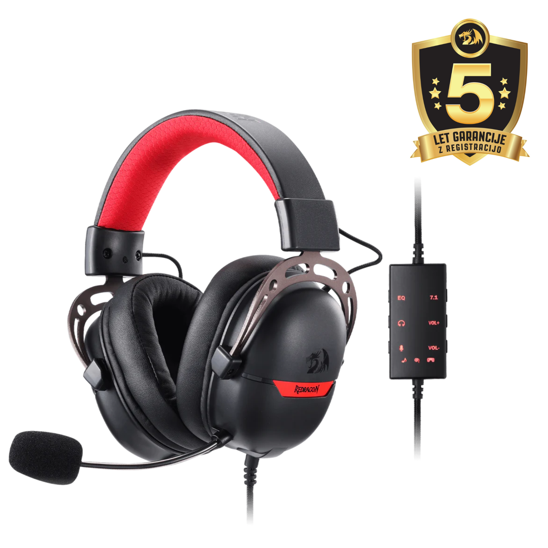 HEADSET - REDRAGON AURORA H376BR WIRED BLACK
