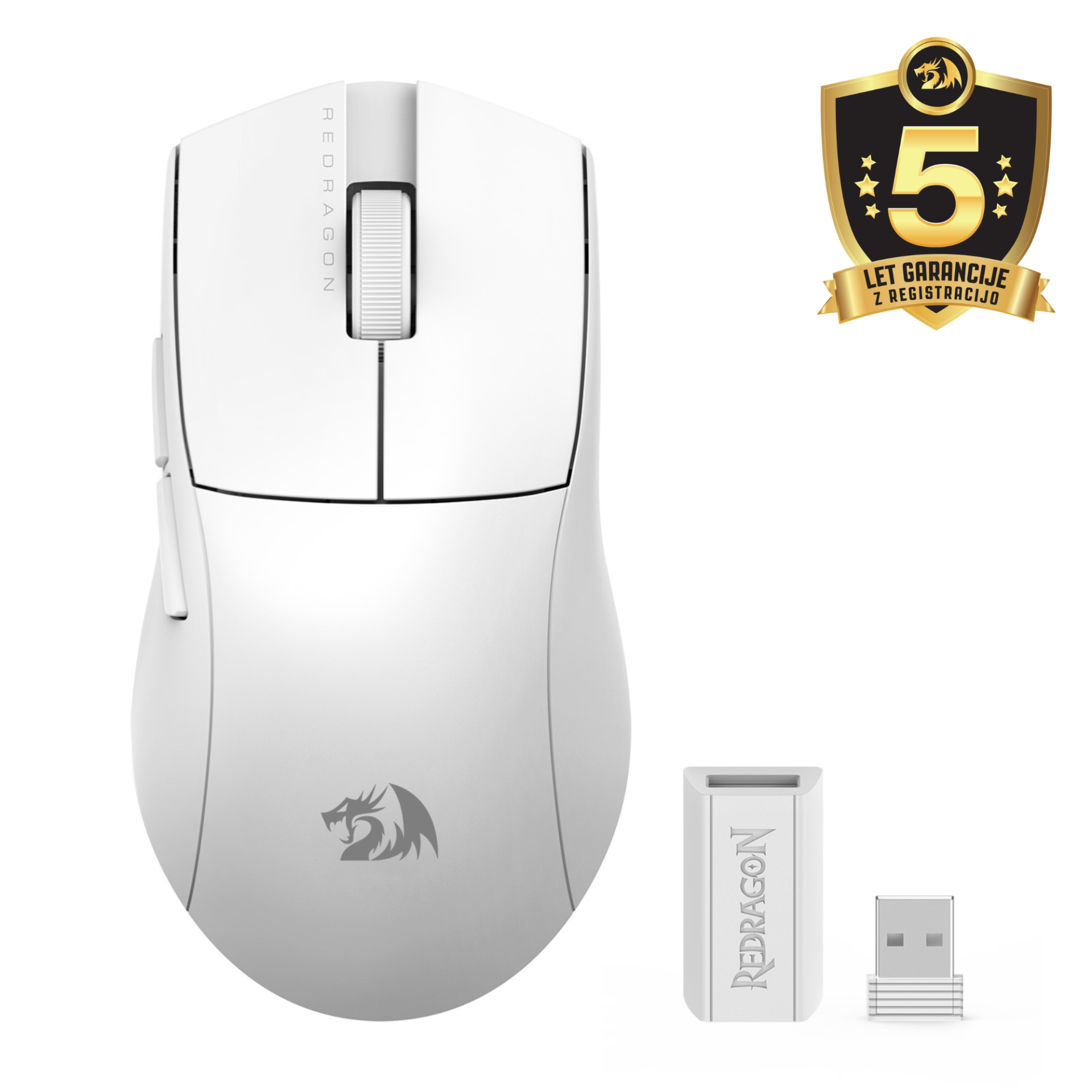 MOUSE - REDRAGON K1NG STANDARD M916-STD-1K 2.4G/BT/WIRED - WHITE