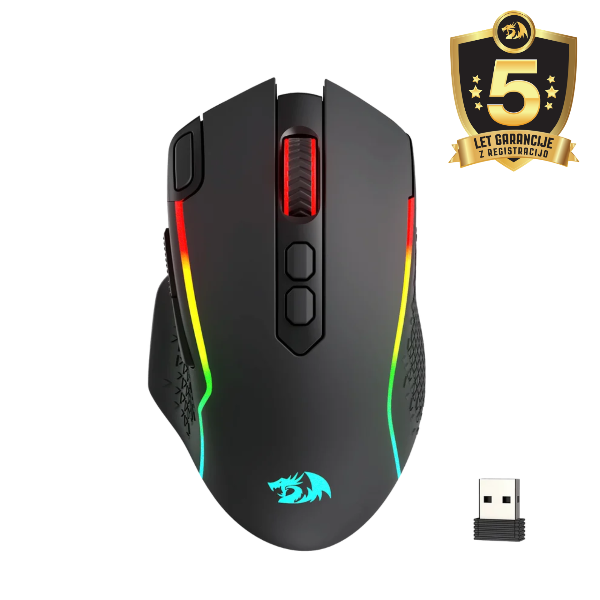 MOUSE - REDRAGON TAIPAN MAX M810 RGB BT/WIRELESS/WIRED BLACK