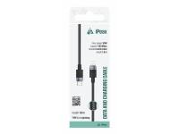 iPEAX KABEL TEXTILE USB-C/LIGHTNING 1M, 30W, USB 2.0 crni - 03090071