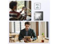 iPEAX punjač za AC220 GaN 25W (USB-C + USB-A) BIJELI - 03090097