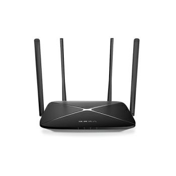 Mercusys AC1200 bežični usmjerivač (Dual-Band Gigabit Router) 300Mbps/867Mbps (2.4GHz/5GHz), 802.11ac/b/g/n, 1×G-WAN, 4×G-LAN, 4 x fiksne antene 