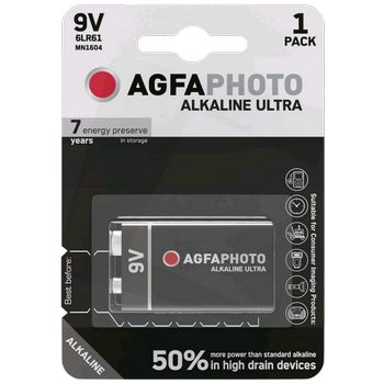 AgfaPhoto Baterija alkalna, 6LR6, 9V, blister 1 kom. - 9V B1