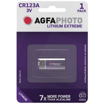 AgfaPhoto Baterija litijumska CR123A, 3V, blister 1 komad - CR123A B1