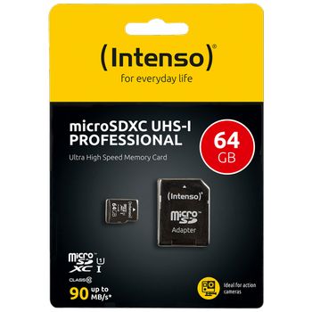(Intenso) Micro SDHC/SDXC kartica 64GB Class 10, UHS-I +adapter, Pro - MicroSD 64GB Class10 UHS-I Pro