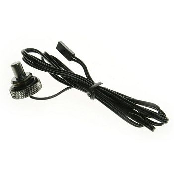 Bitspower Verschlussstopfen mit Temperatur Sensor G1/4 Zoll IG - 90 cm, black glänzend BP-BSWP-CT