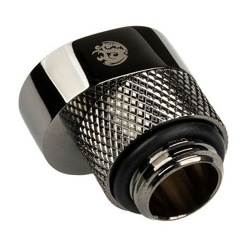 Bitspower X-Cross Adapter G1/4 Zoll AG auf G1/4 Zoll IG - 5mm Versatz, black glänzend BP-BSRIGOS5