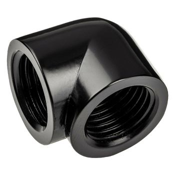 Alphacool Eiszapfen Adapter 90 Grad G1/4 Zoll IG auf G1/4 Zoll IG - black 17588