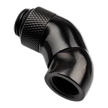 Alphacool Eiszapfen Winkeladapter 45 Grad doppel drehbar G1/4 AG auf G1/4 IG - black 17250