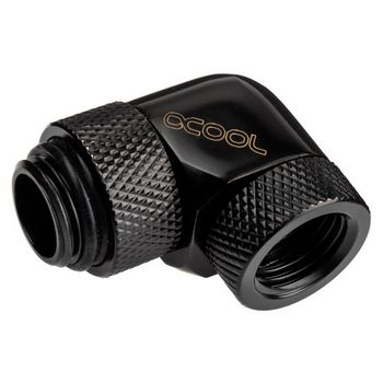 Alphacool Eiszapfen Winkeladapter 90 Grad drehbar G1/4 AG auf G1/4 IG - black 17260