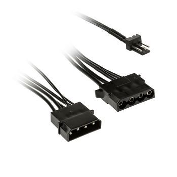 Kolink Lüfter Adapterkabel 3-Pin zu 2x 4-Pin Molex - 245mm, black PGW-AC-KOL-086