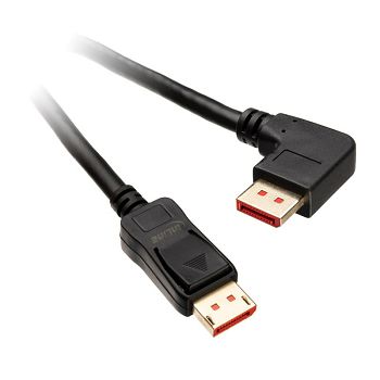 InLine 8K (UHD-2) DisplayPort Kabel, rechts gewinkelt, black - 2m 17152R