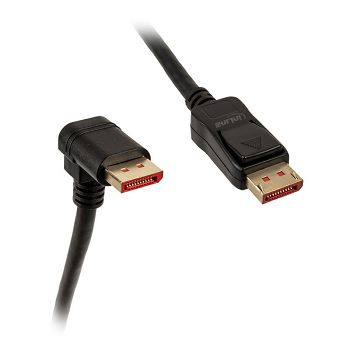 InLine 8K (UHD-2) DisplayPort Kabel, nach unten gewinkelt, black - 2m 17152U