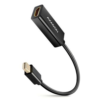 AXAGON RVDM-HI14N Mini-DisplayPort zu HDMI Adapter, 4K/30 Hz, 15 cm lang - black RVDM-HI14N