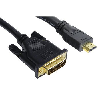 InLine HDMI zu DVI Adapter Kabel High Speed, black - 1m 17661P