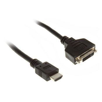 InLine HDMI zu DVI Buchse Adapter Kabel High Speed, black - 0,2m 17670I