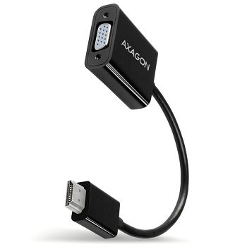 AXAGON RVH-VGN, HDMI auf VGA Reduction / Adapter, WUXGA - black RVH-VGN