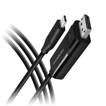 AXAGON RVC-DPC USB-C auf DisplayPort-Kabel, 1,8 m, 4K/60Hz - black RVC-DPC
