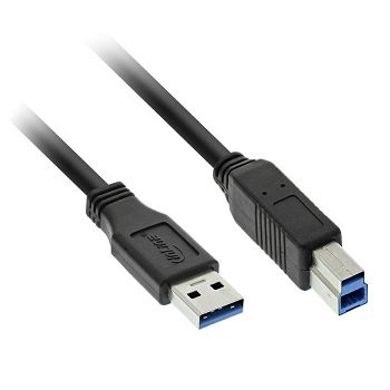 InLine USB 3.0 Kabel, A auf B, black - 2m 35320