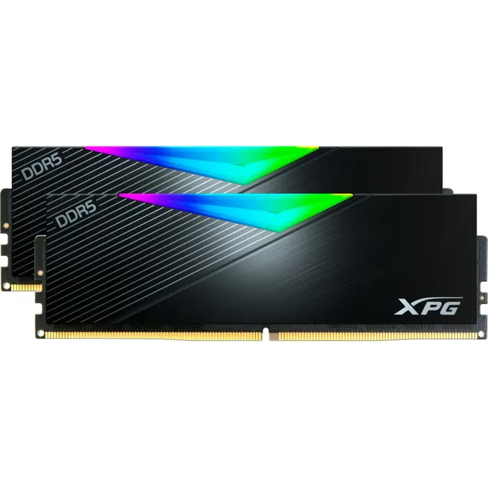 ADATA DDR5 32GB - 6400 - CL - 32 - Dual-Kit - AX5U6400C3216G-DCLARBK, Lancer RGB, XMP, black