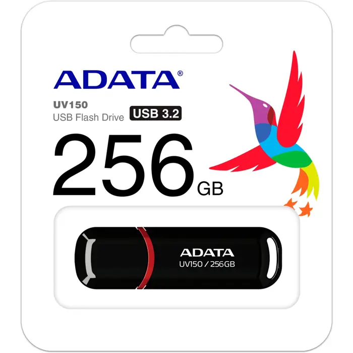 ADATA UV150 256 GB, USB stick (black/red, USB-A 3.2 Gen 1)