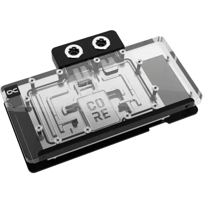 Alphacool Core RX 9070 XT Steel Legend (transparent/chrome, incl. backplate)